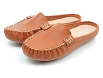 簡約手縫舒適豆豆穆勒鞋大小尺碼同款-棕色