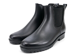 雨天也不怕 晴雨二穿．防水側鬆緊切爾西雨靴繽紛五色-黑色